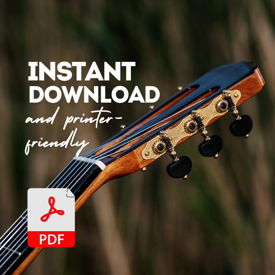 All Major Scales for Guitar PDF Instant Download