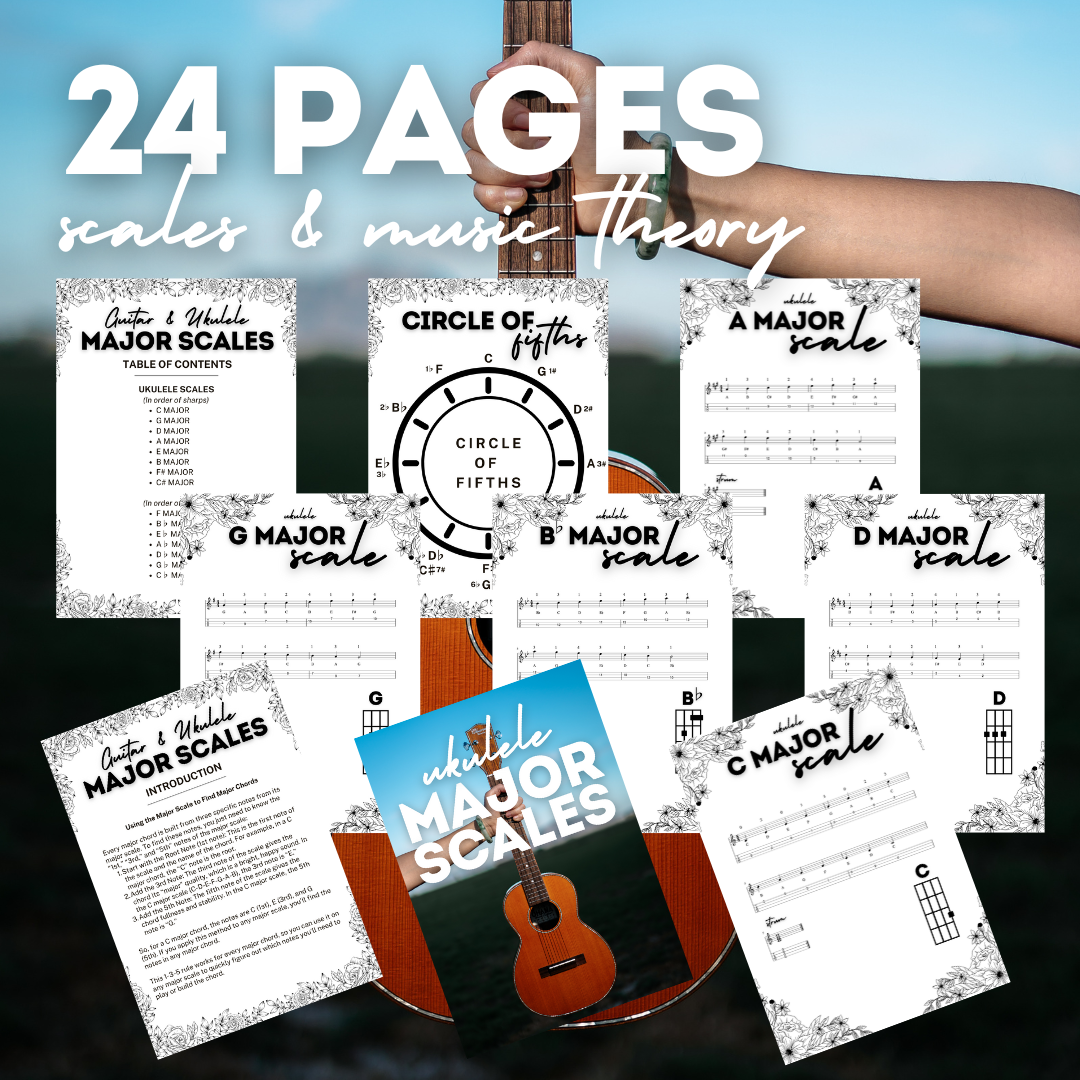 All Major Scales for Ukulele PDF Instant Download
