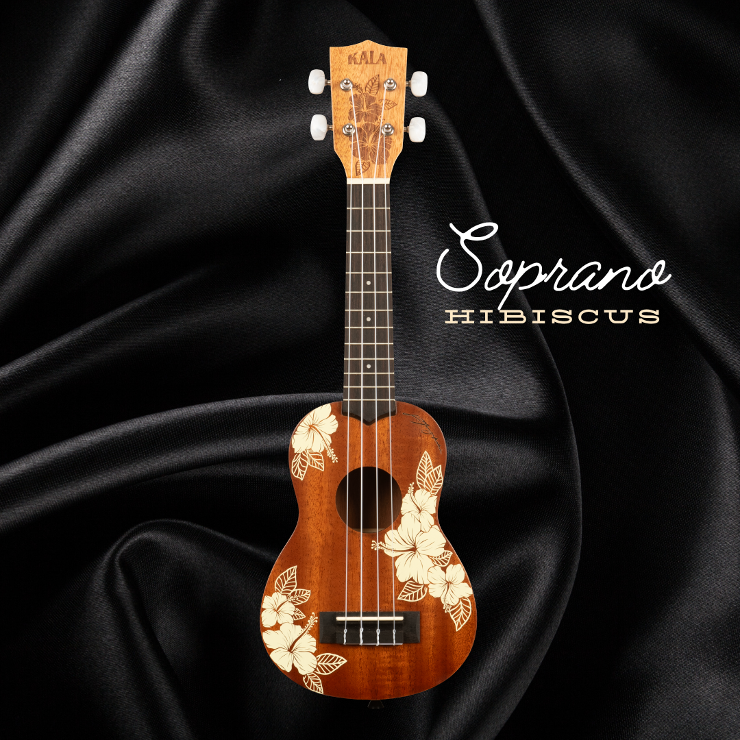 Hibiscus and Gardenia Kala Ukulele w/Gig Bag - Voyage Collection