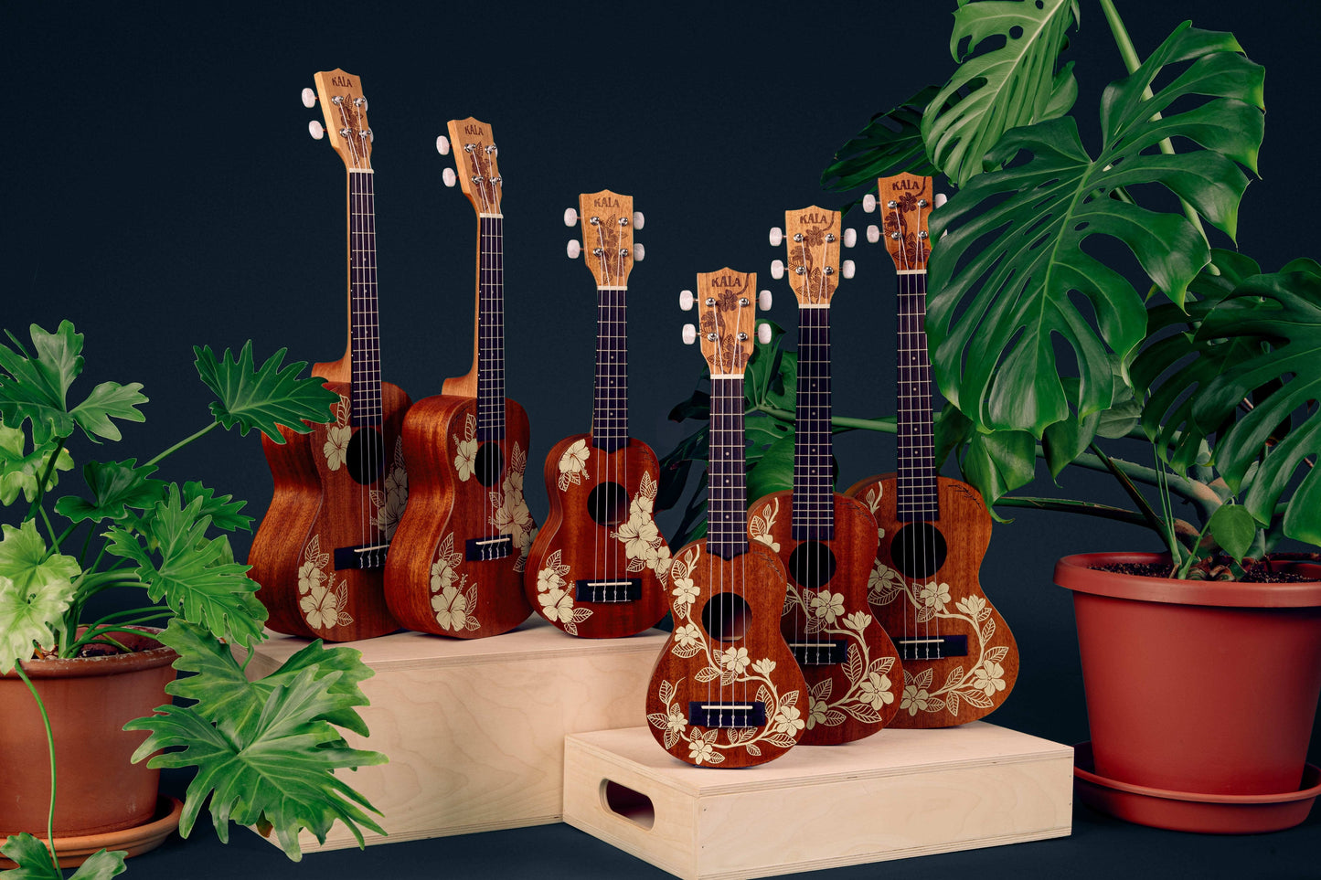 Hibiscus and Gardenia Kala Ukulele w/Gig Bag - Voyage Collection